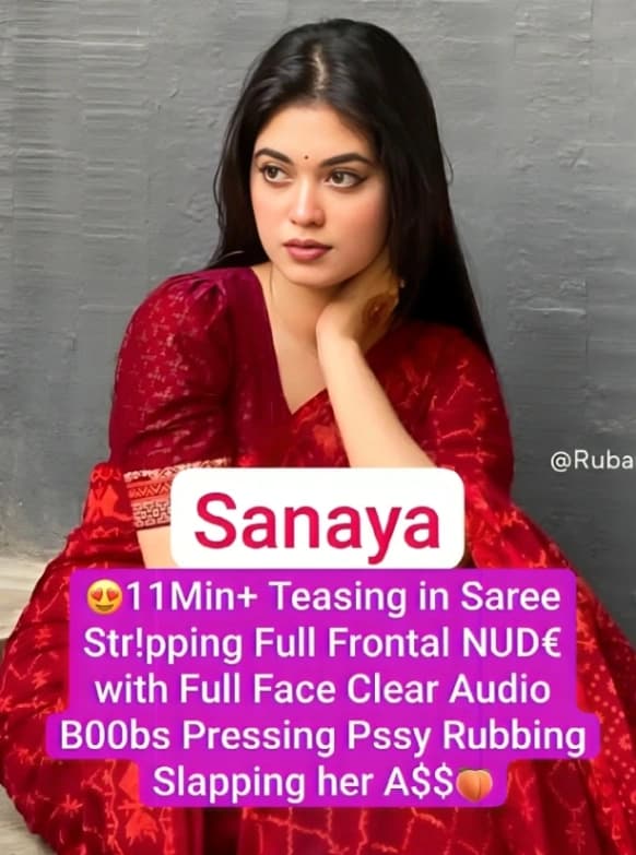 Featured image for Sanaya's Hot 11Min Live Saree Strip Tease with Full Frontal Nude Boobs and Pussy Play